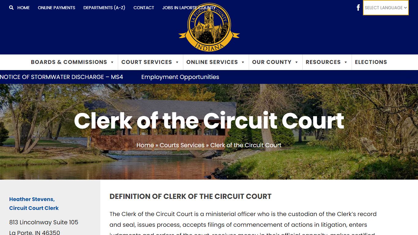 Clerk of the Circuit Court - LPC - La Porte County, Indiana